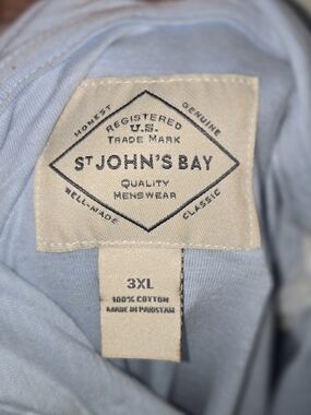 St. John's Bay Light Blue Cotton Shirt - 3XL